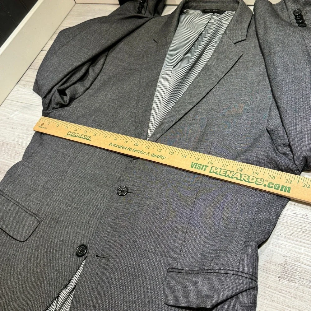 BANANA REPUBLIC‎ Blazer Sport Coat Men Sz 42R Wool Blend Modern Slim Fit Gray